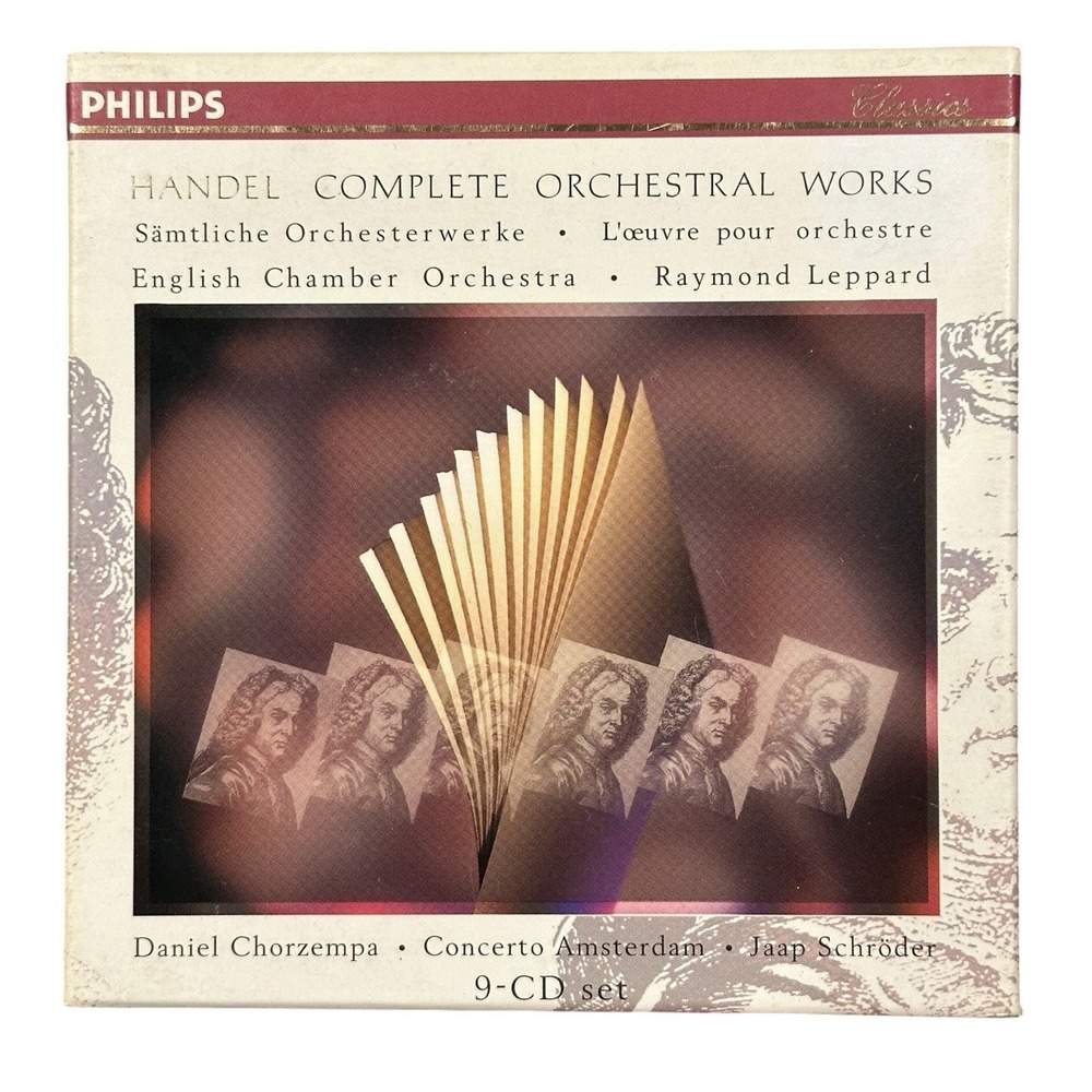 HANDEL Complete Orchestral Works 9-CD Box Set Philips Classics 1996